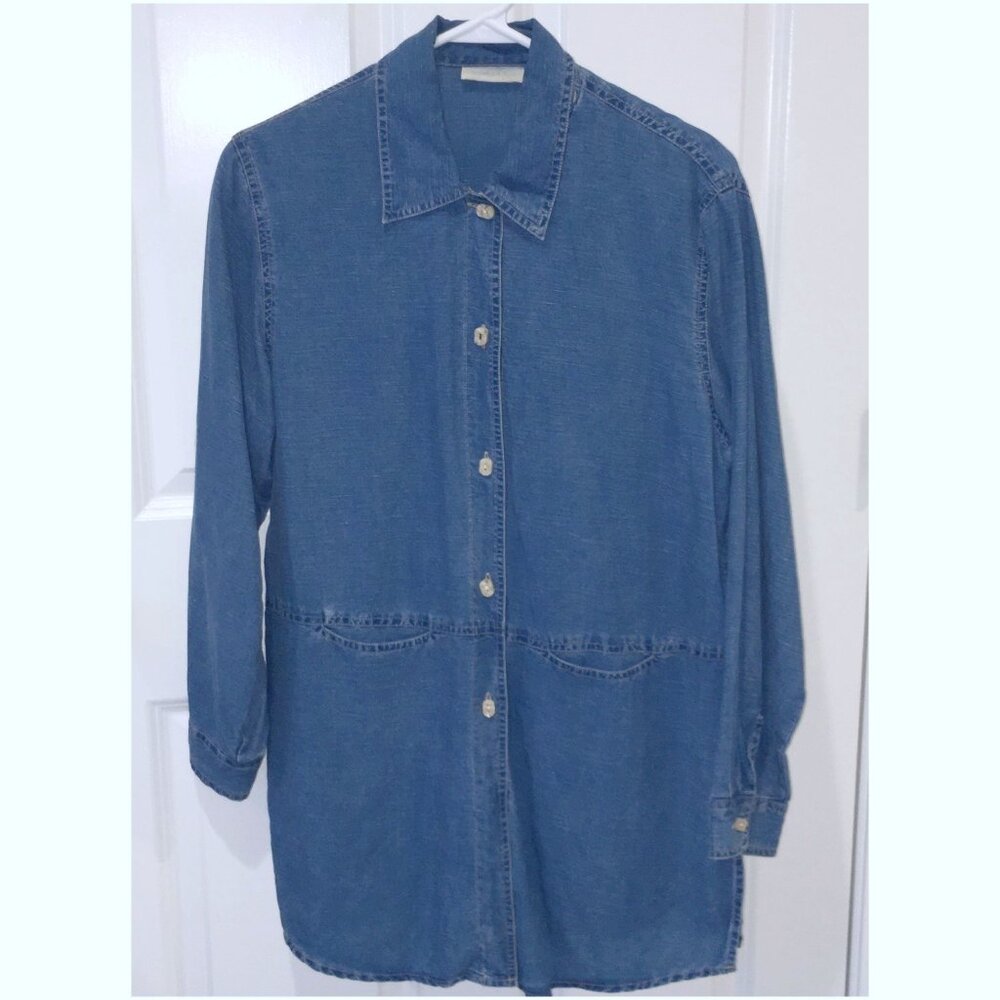 Lightweight denim Tencel tunic.